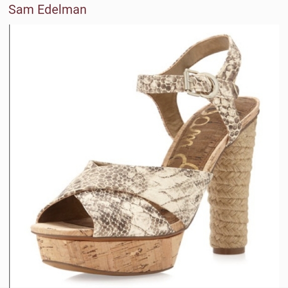 Sam edelman snake skin heels never worn - Picture 1 of 9